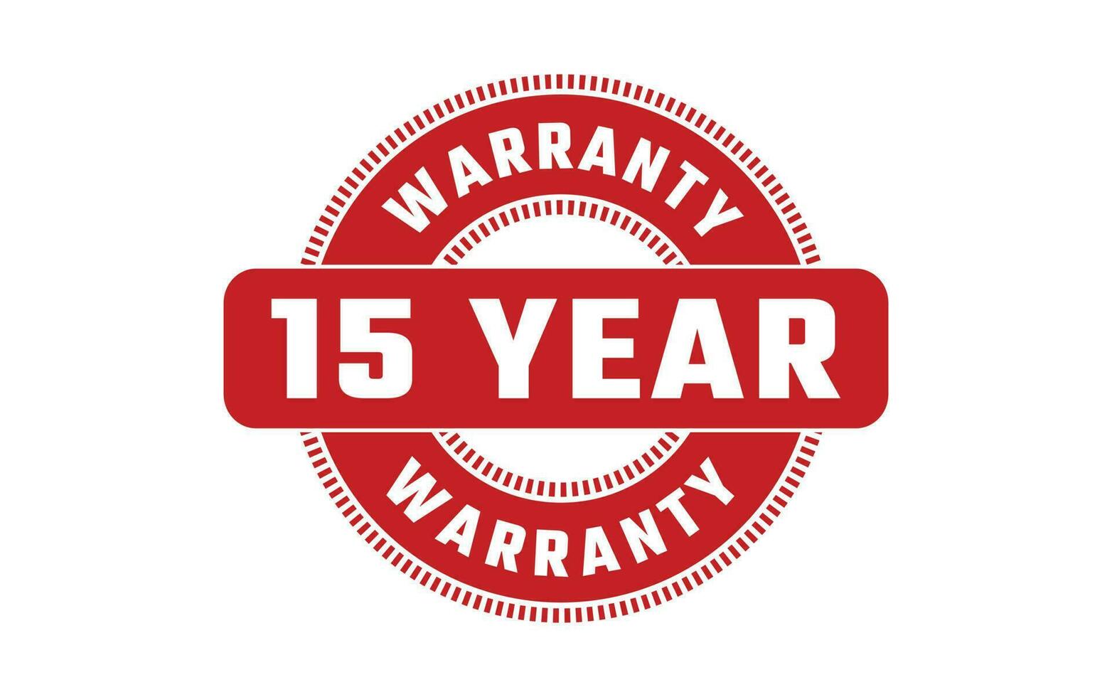 15 Year Warranty Rubber Stamp vector