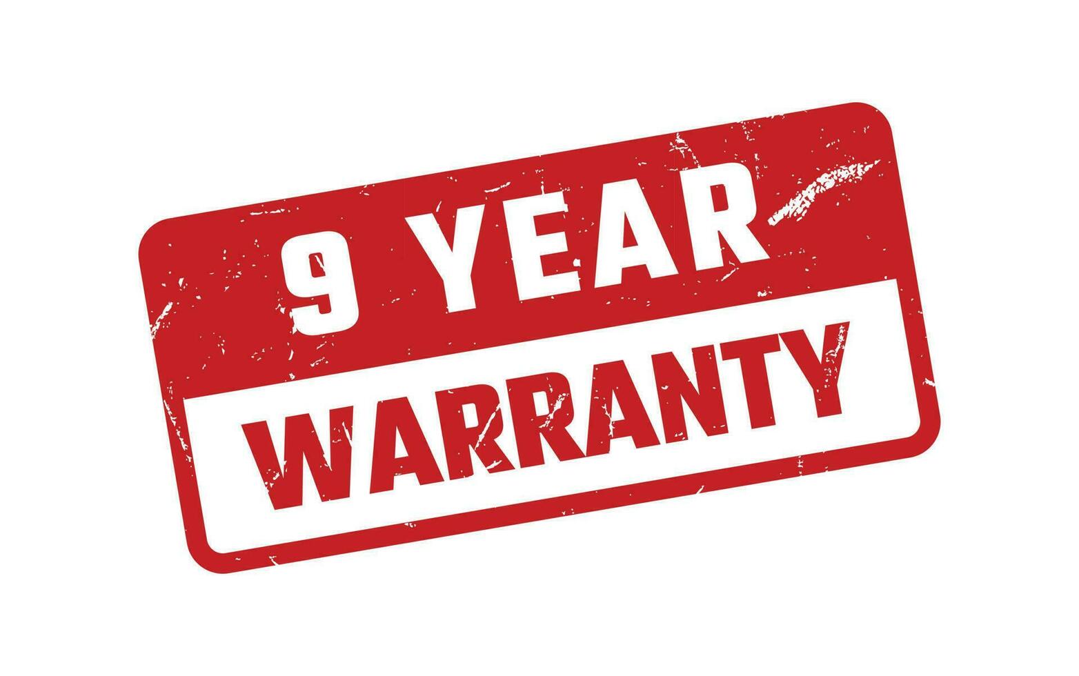 9 Year Warranty Rubber Stamp vector