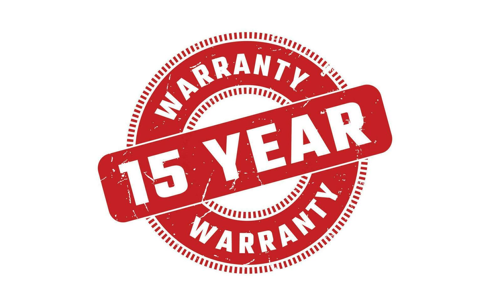 15 Year Warranty Rubber Stamp vector