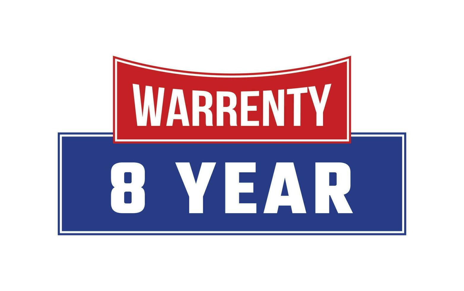 8 Year Warranty Seal Vector