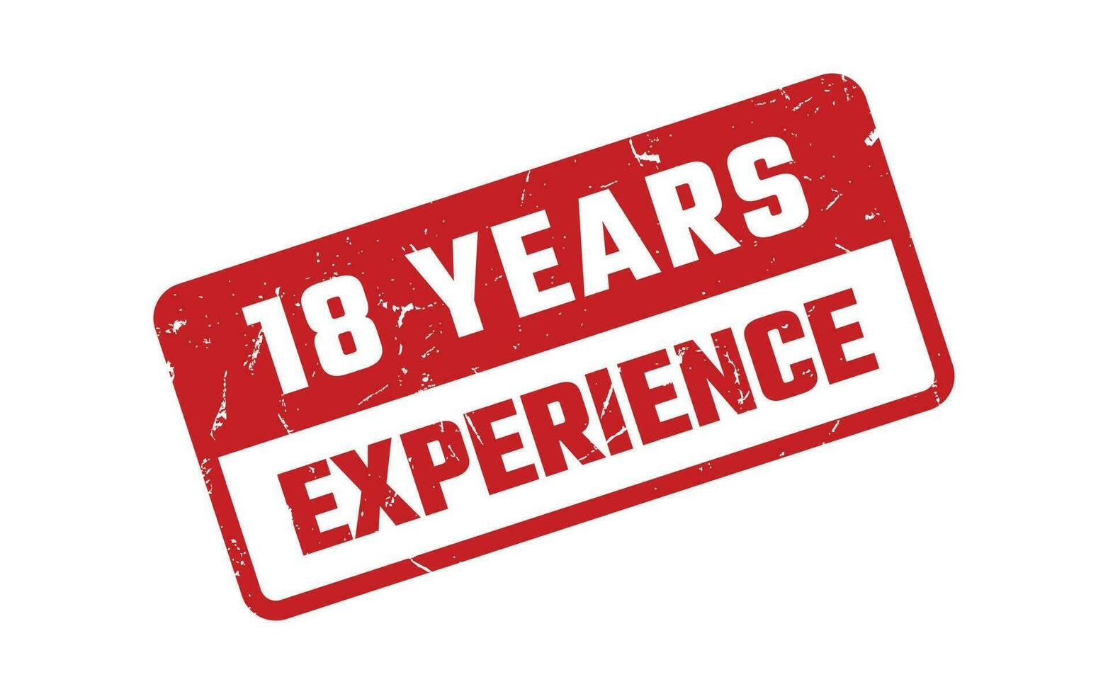 18 Years Experience Rubber Stamp vector