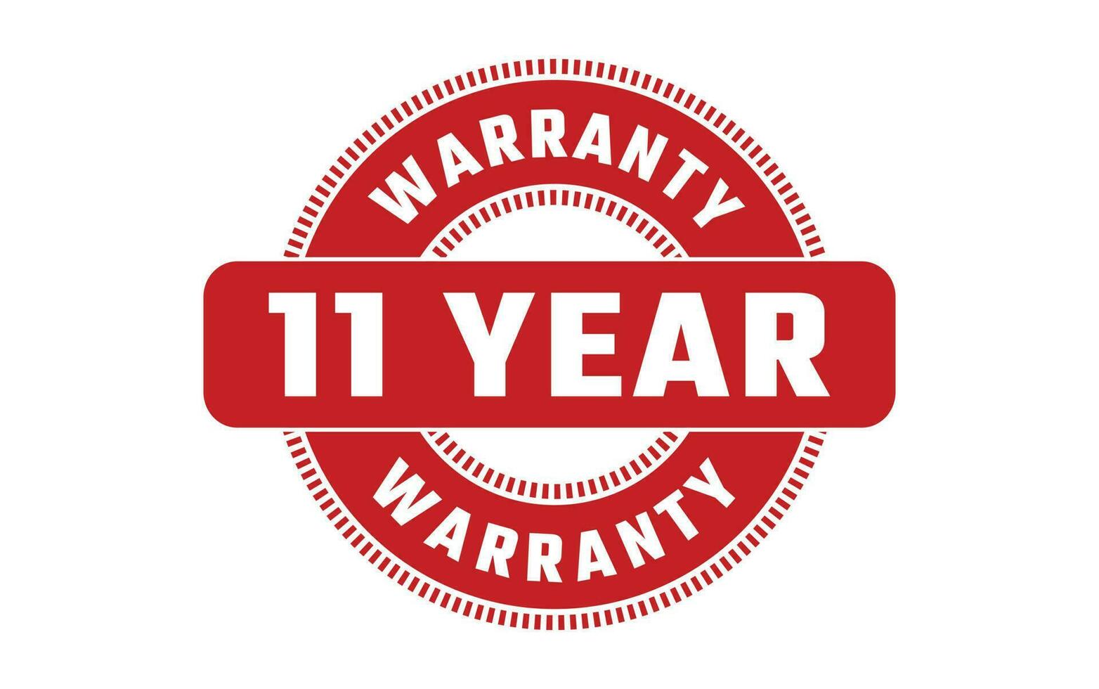 11 Year Warranty Rubber Stamp vector