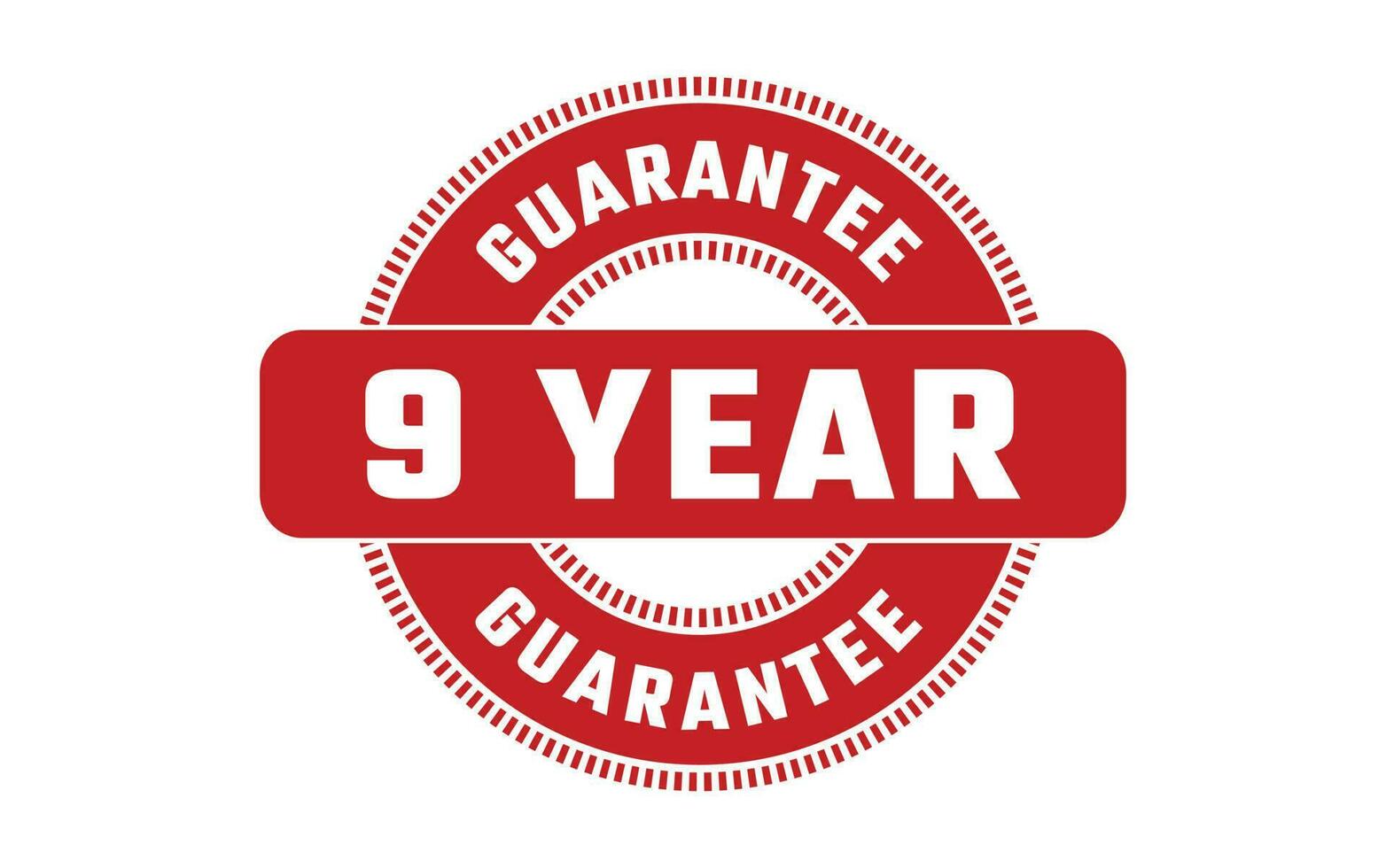 9 Year Guarantee Rubber Stamp vector