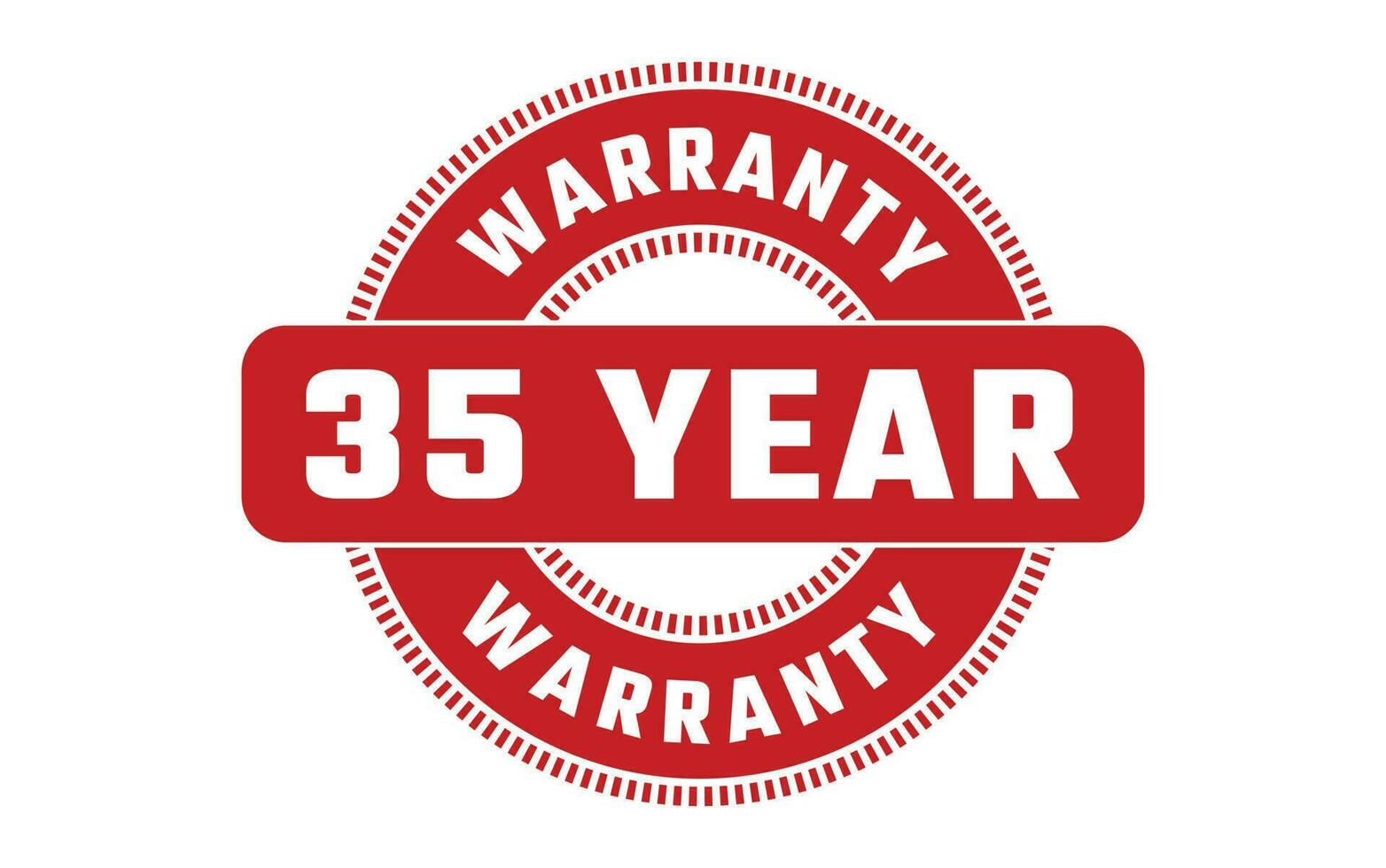 35 Year Warranty Rubber Stamp vector