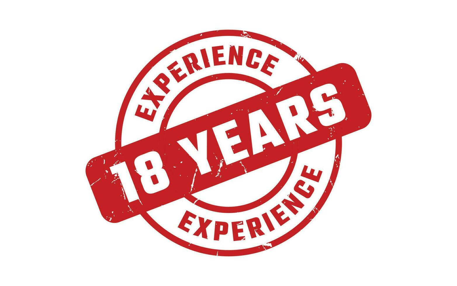 18 Years Experience Rubber Stamp vector