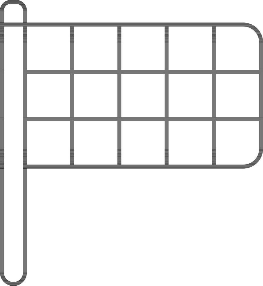 Finish Flag Icon In Black Line Art. vector