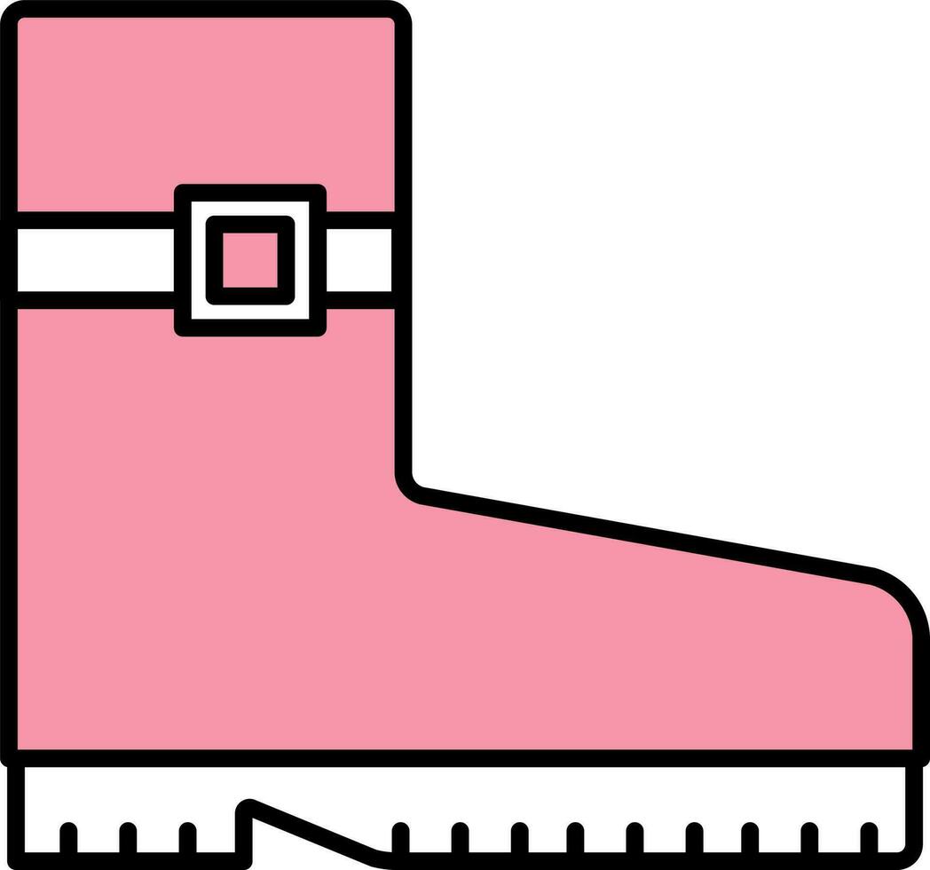 Isolated Boot Icon In Pink Color. vector