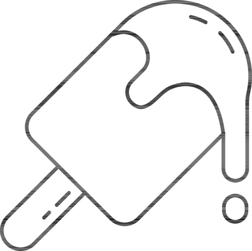 Popsicle icon In Black Outline. vector