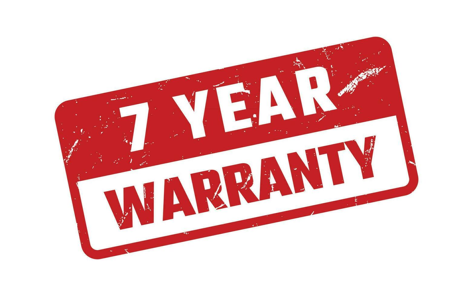 7 Year Warranty Rubber Stamp vector