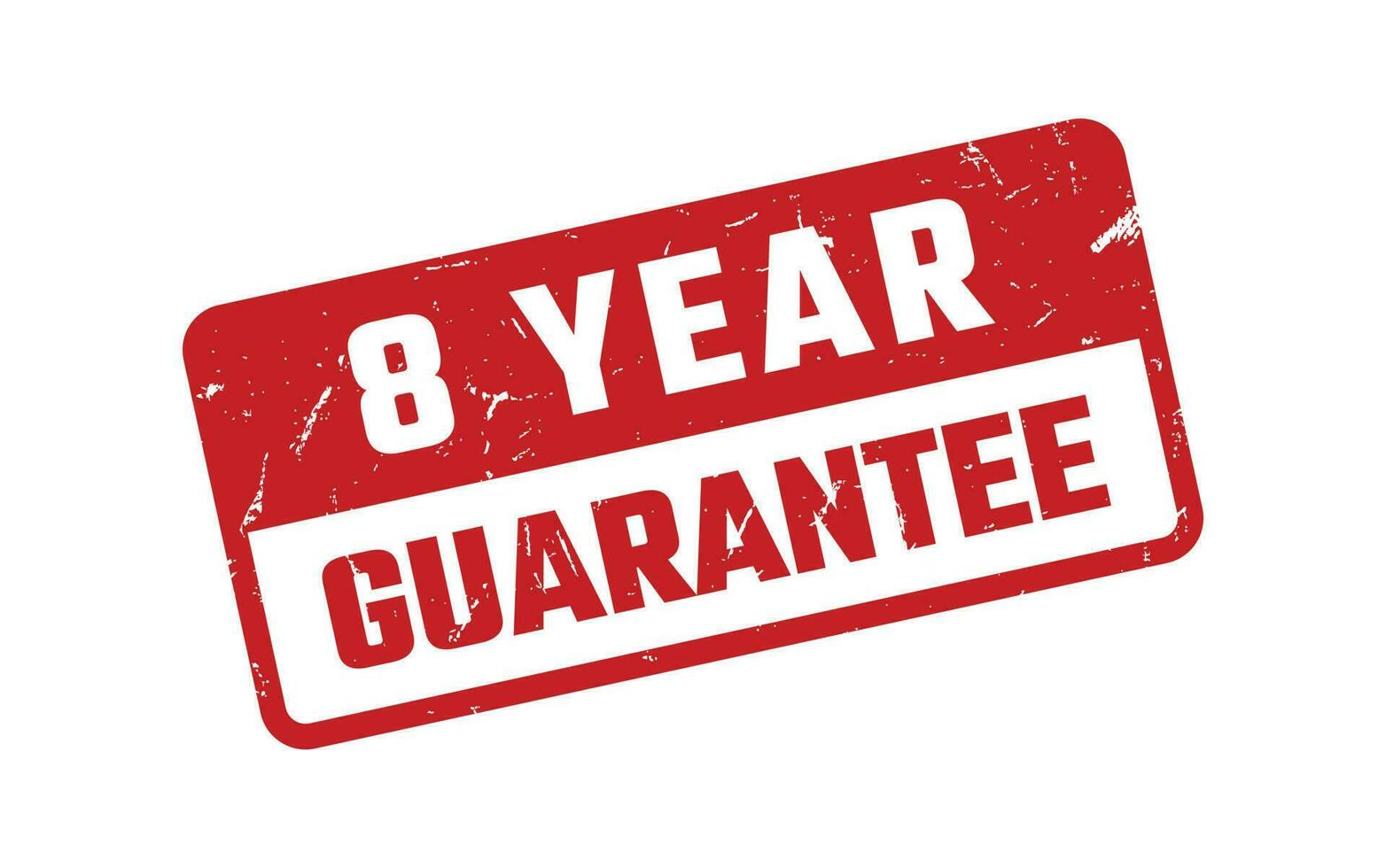 8 Year Guarantee Rubber Stamp vector