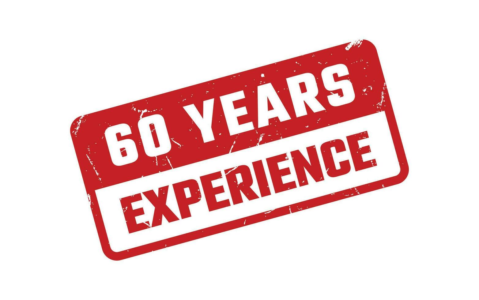 60 60 años experiencia caucho sello vector