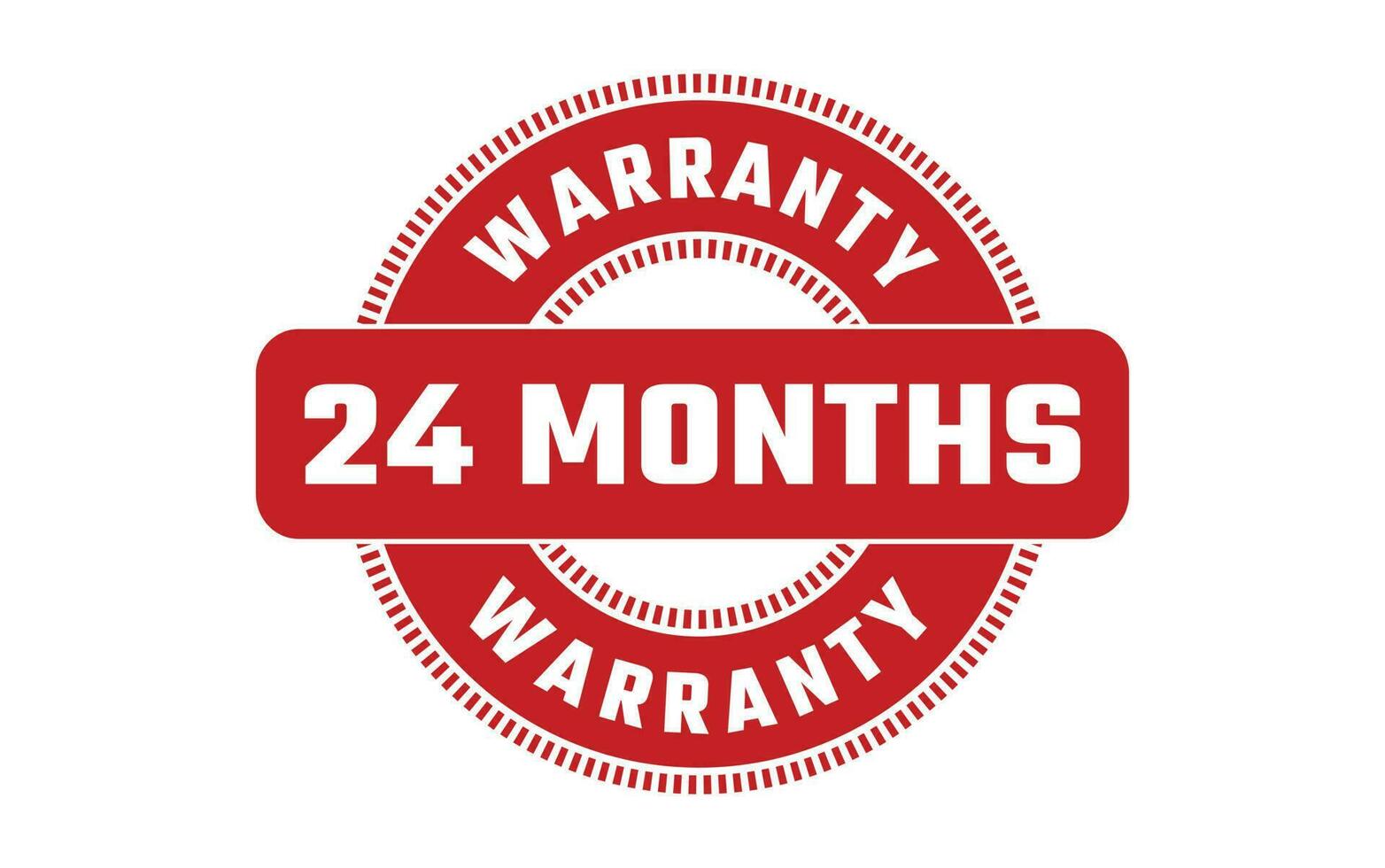 24 months warranty Rubber Stamp vector