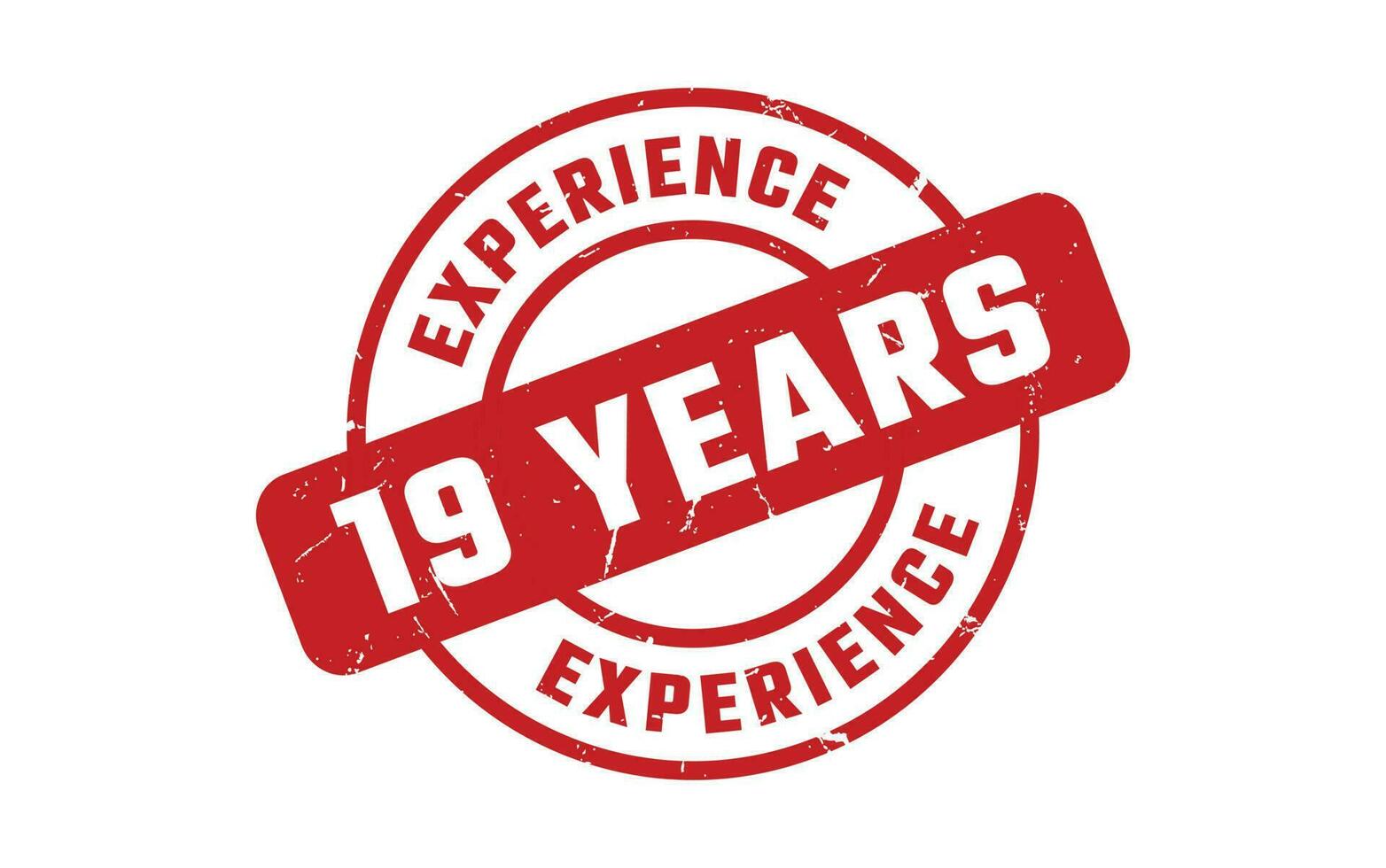 19 Years Experience Rubber Stamp vector