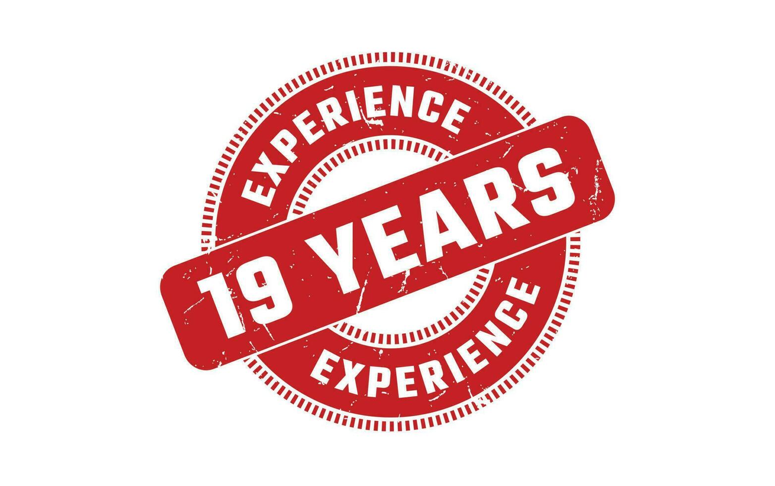 19 Years Experience Rubber Stamp vector