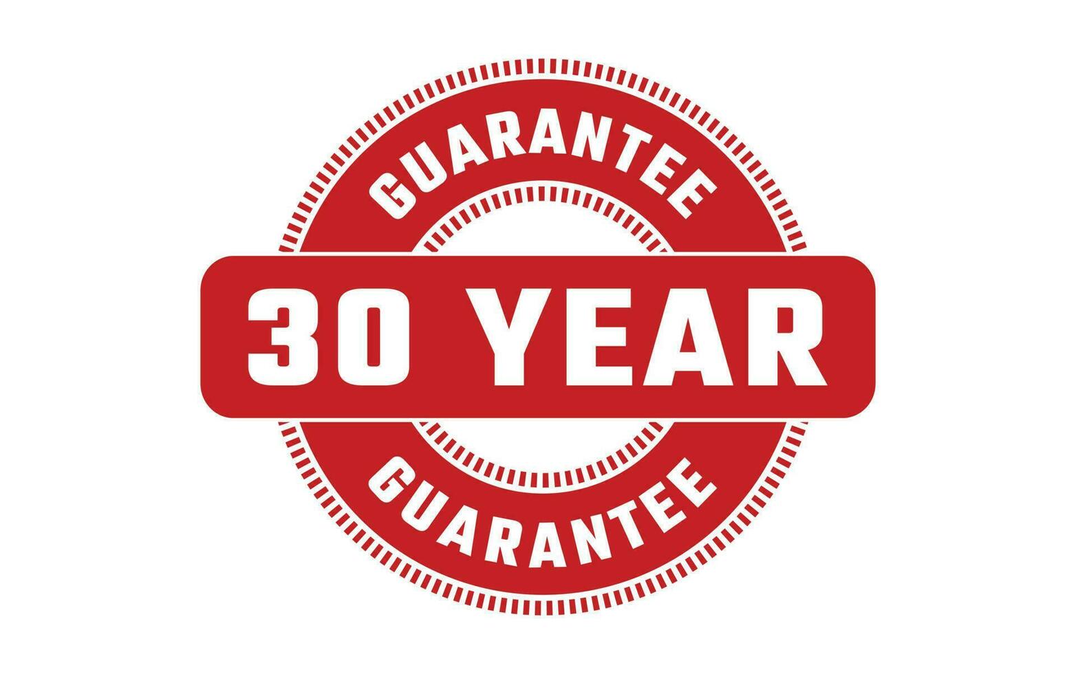 30 Year Guarantee Rubber Stamp vector