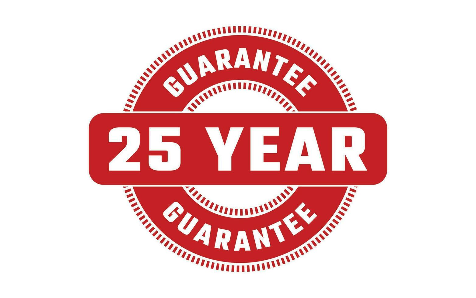 25 Year Guarantee Rubber Stamp vector