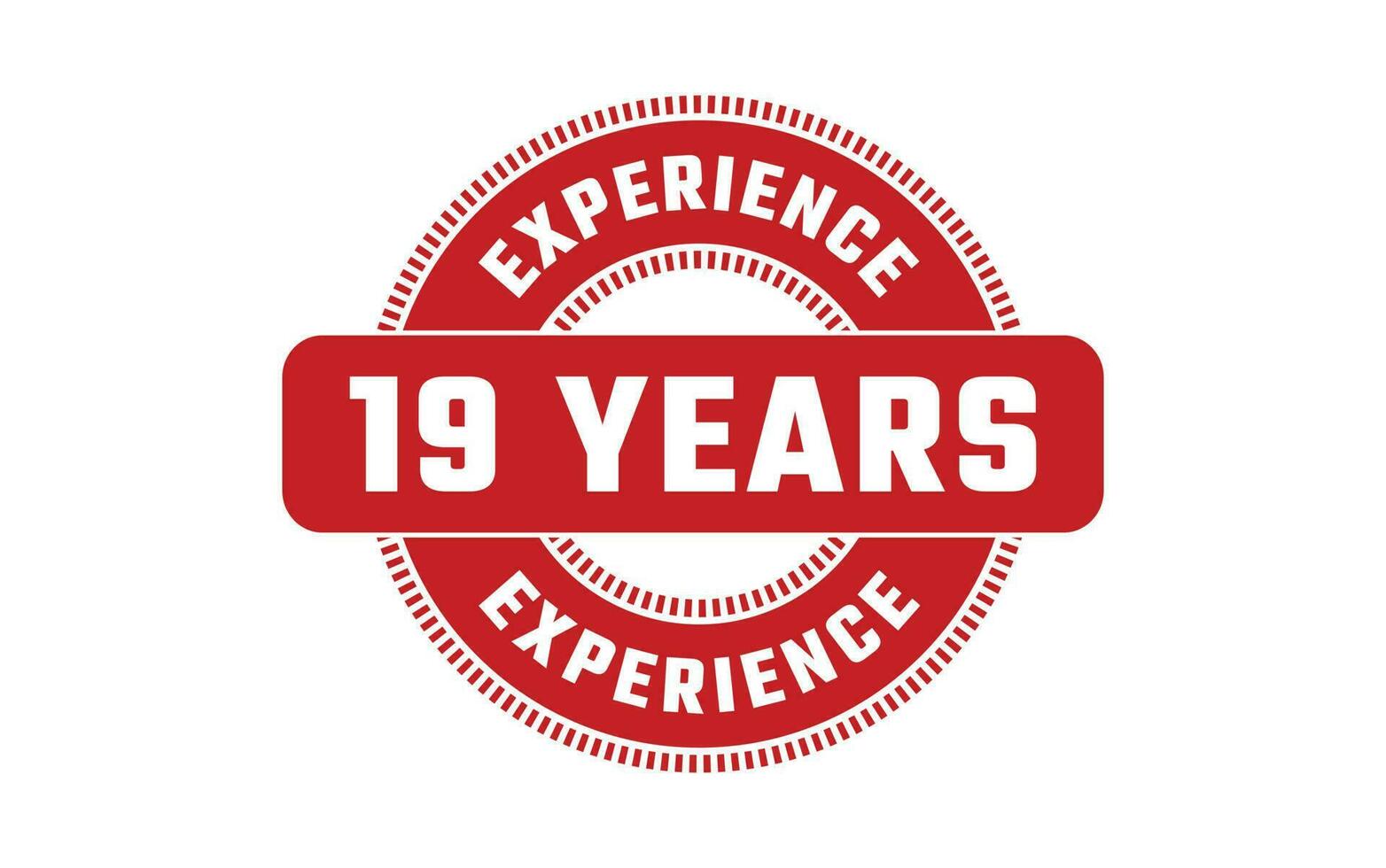 19 Years Experience Rubber Stamp vector