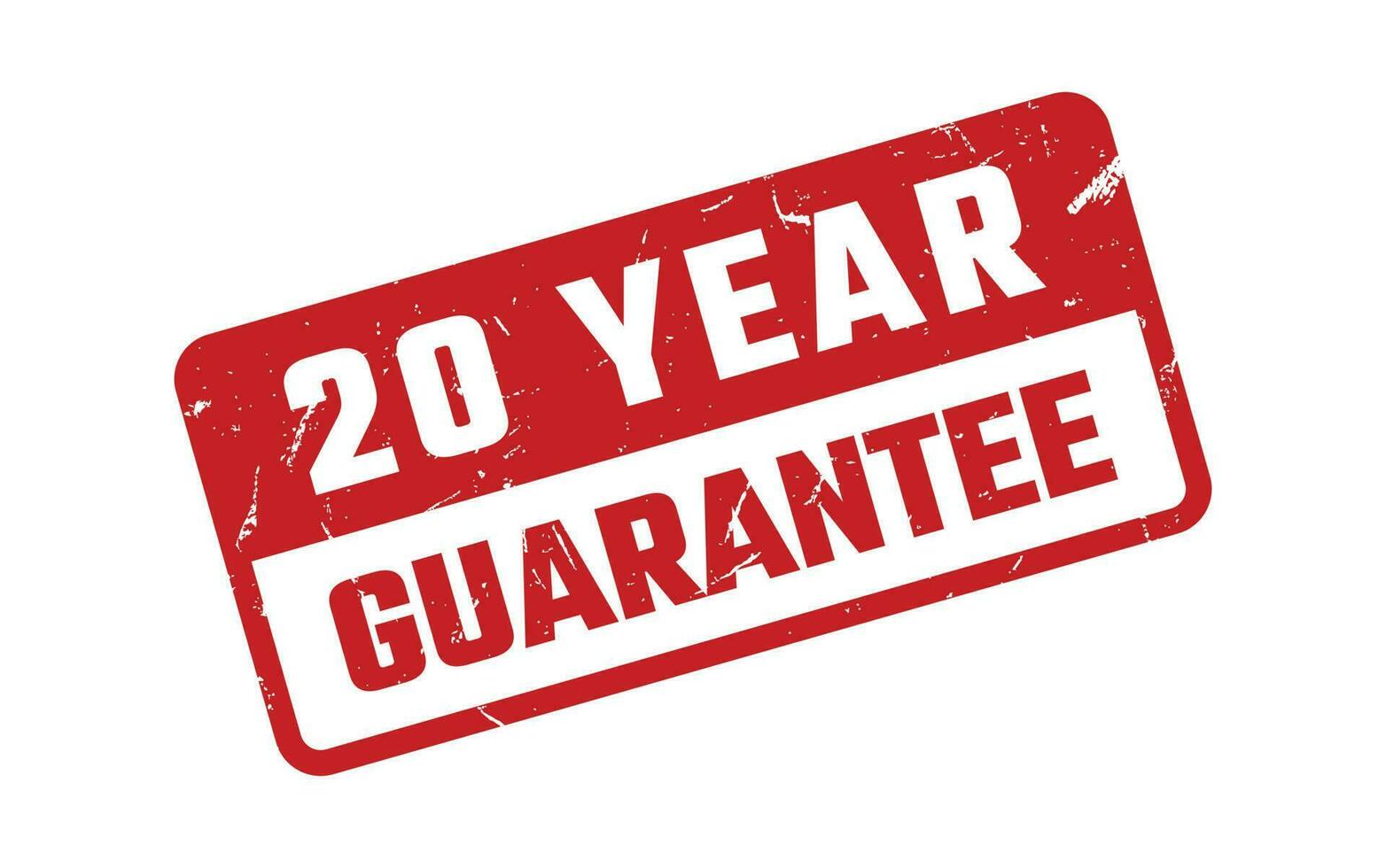 20 Year Guarantee Rubber Stamp vector