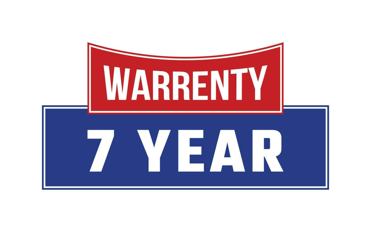 7 Year Warranty Seal Vector