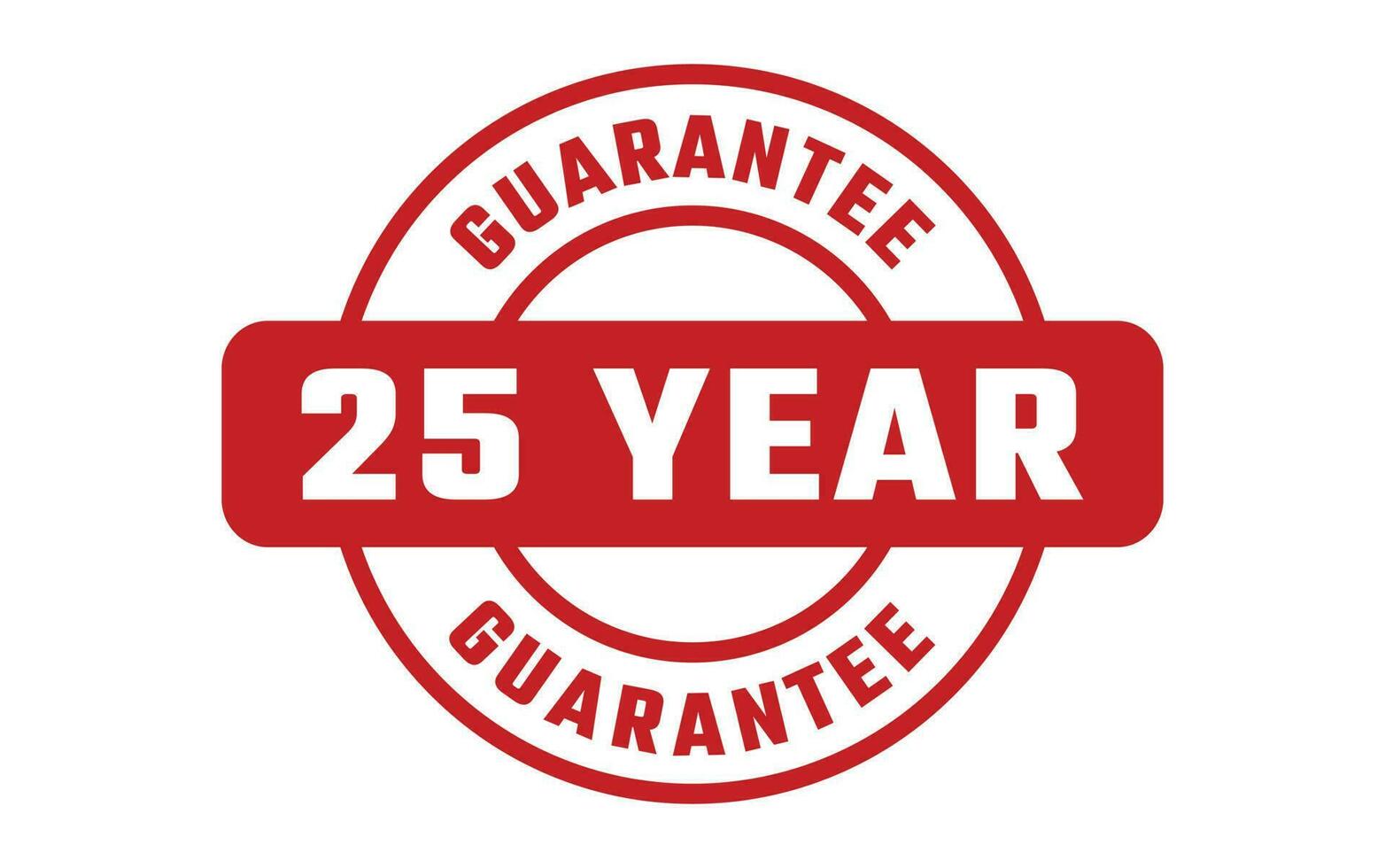 25 Year Guarantee Rubber Stamp vector