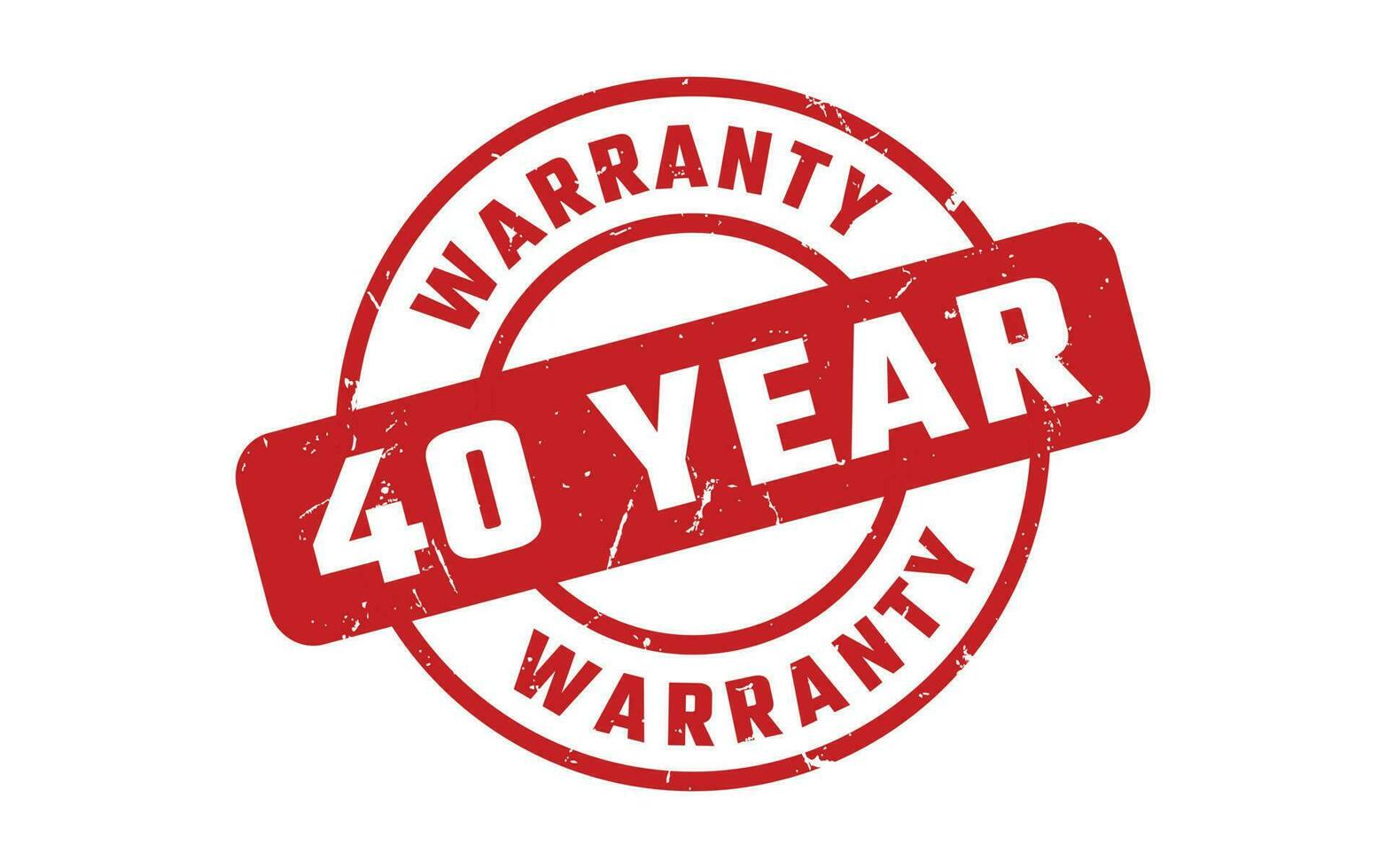 40 Year Warranty Rubber Stamp vector