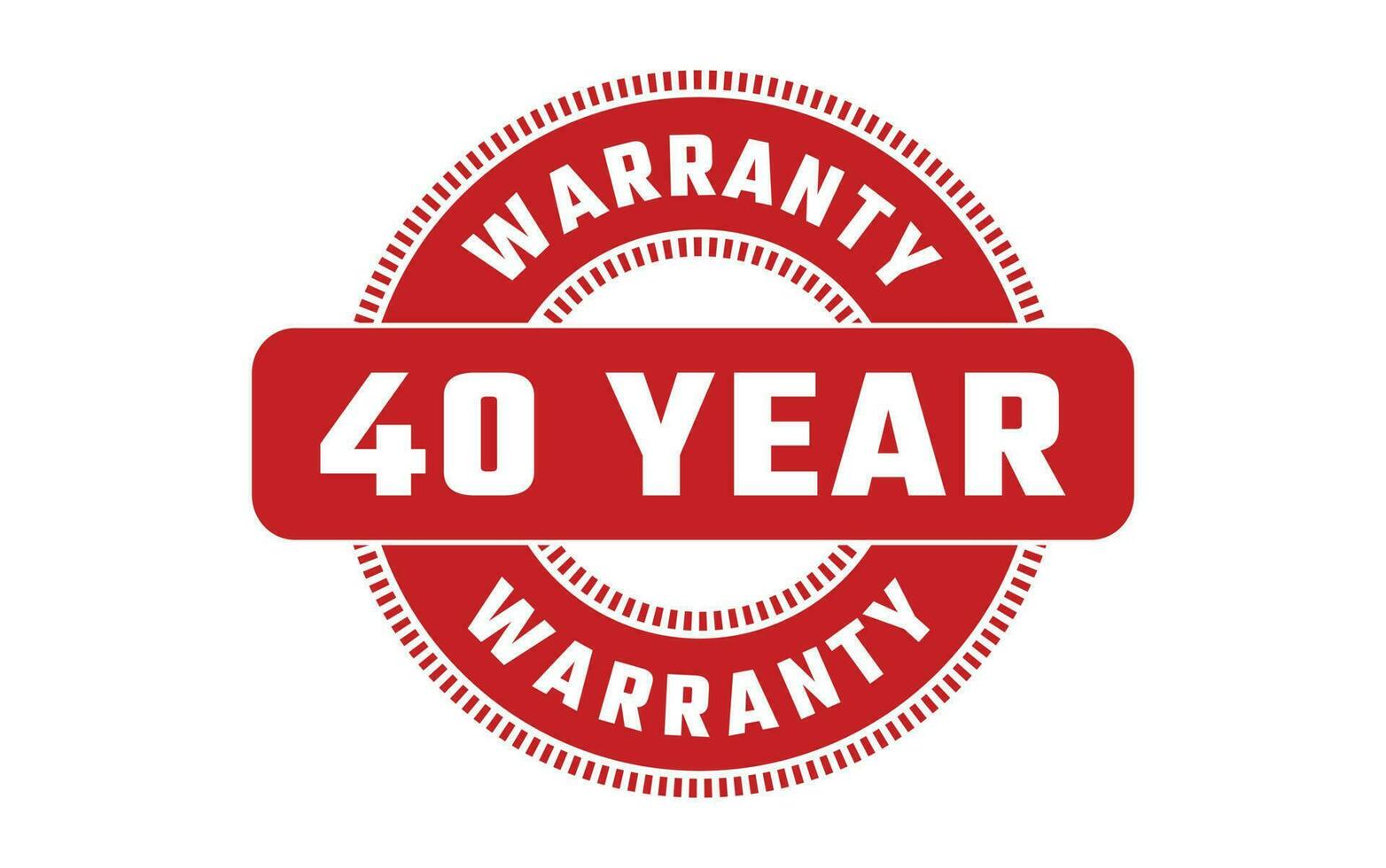 40 Year Warranty Rubber Stamp vector