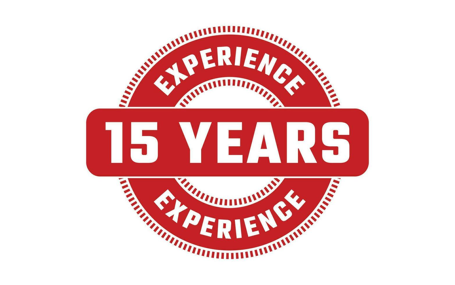 15 Years Experience Rubber Stamp vector