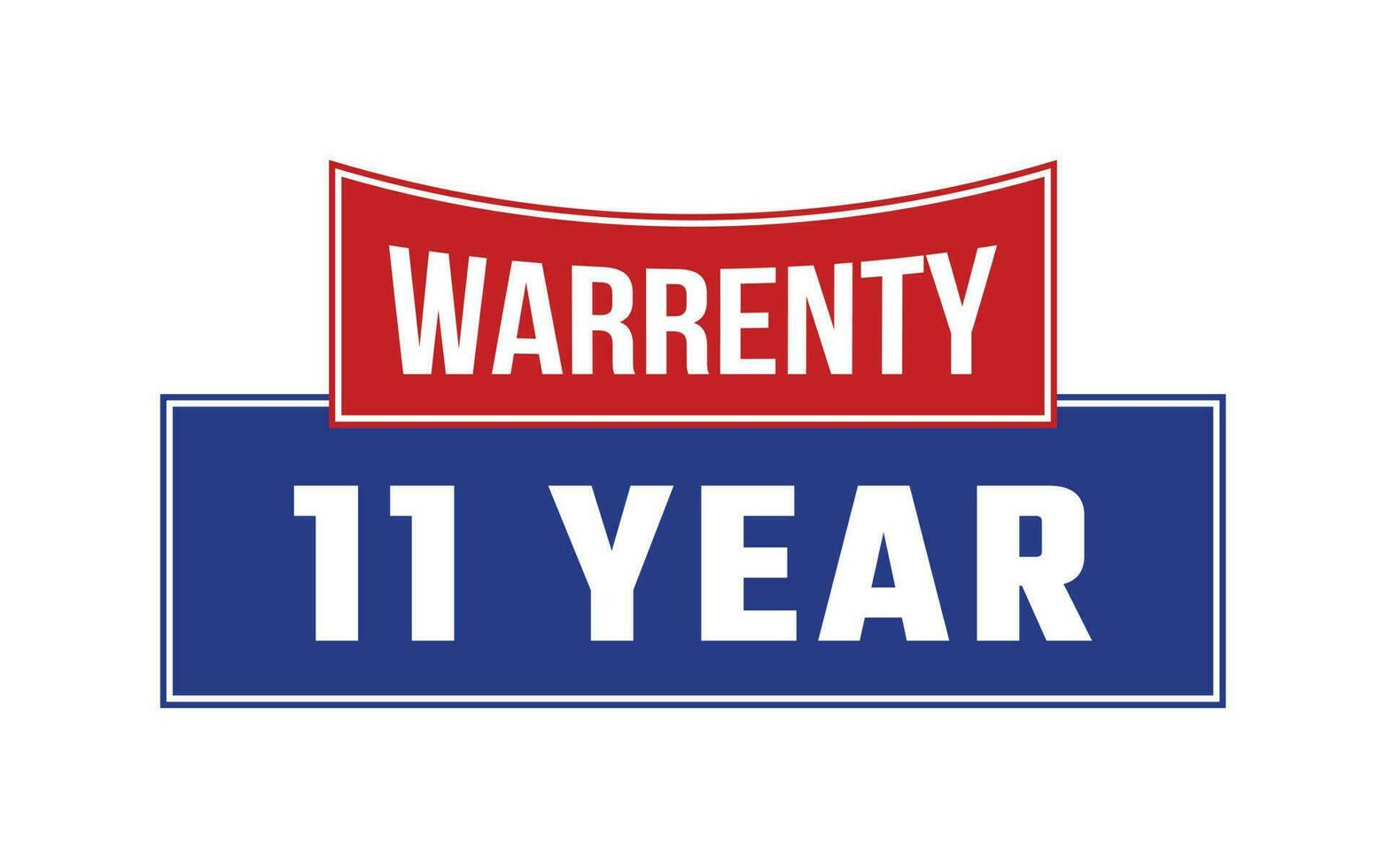 11 Year Warranty Seal Vector