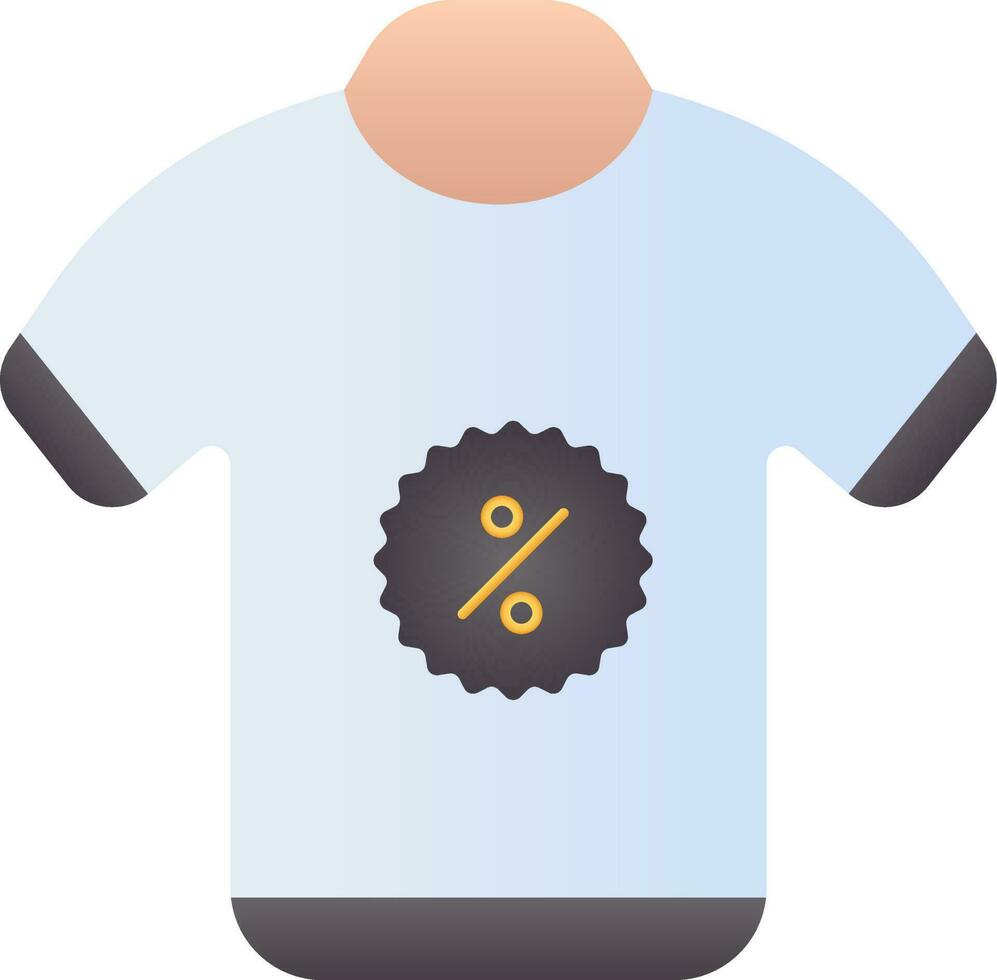 Discount Offer On Shirt Or T-shirt For Sale Blue And Gray Icon. vector