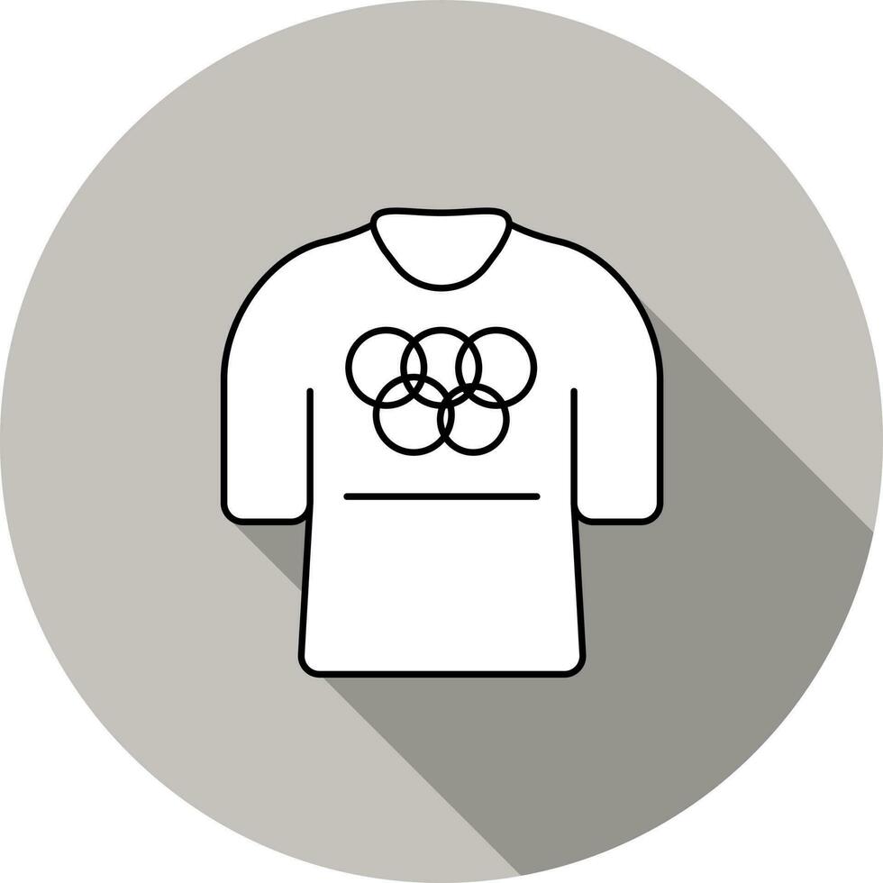 Olympic T-Shirt Icon On Gray Background. vector