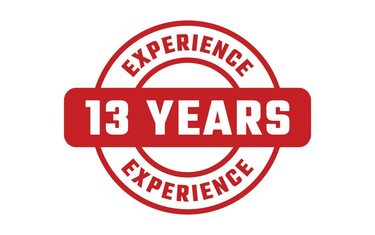 13 Years Experience Rubber Stamp vector