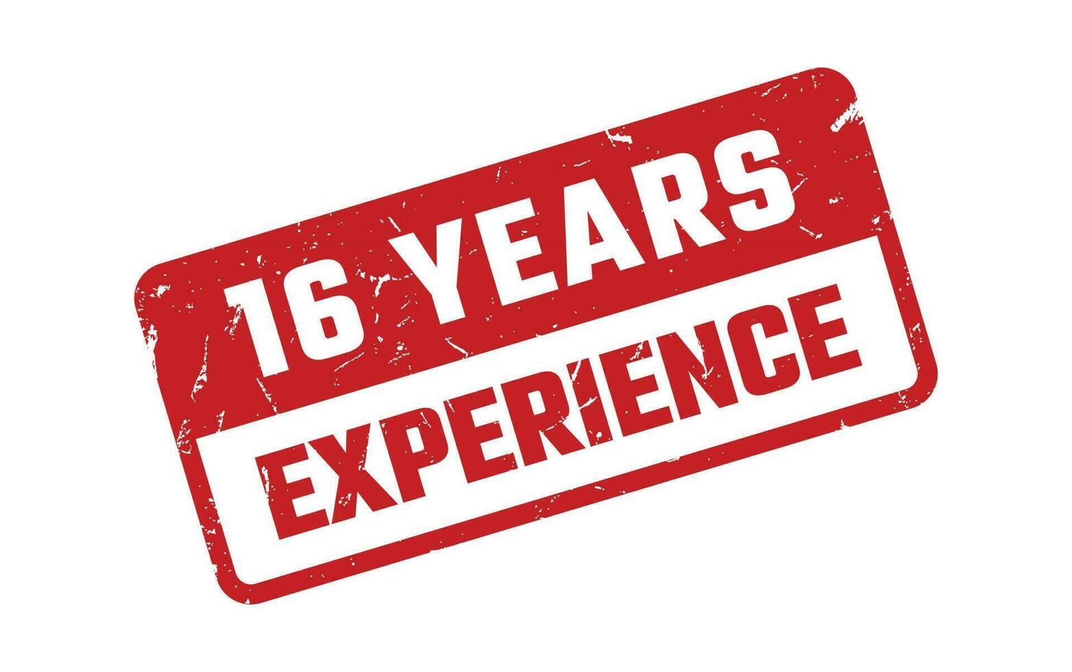 16 Years Experience Rubber Stamp vector