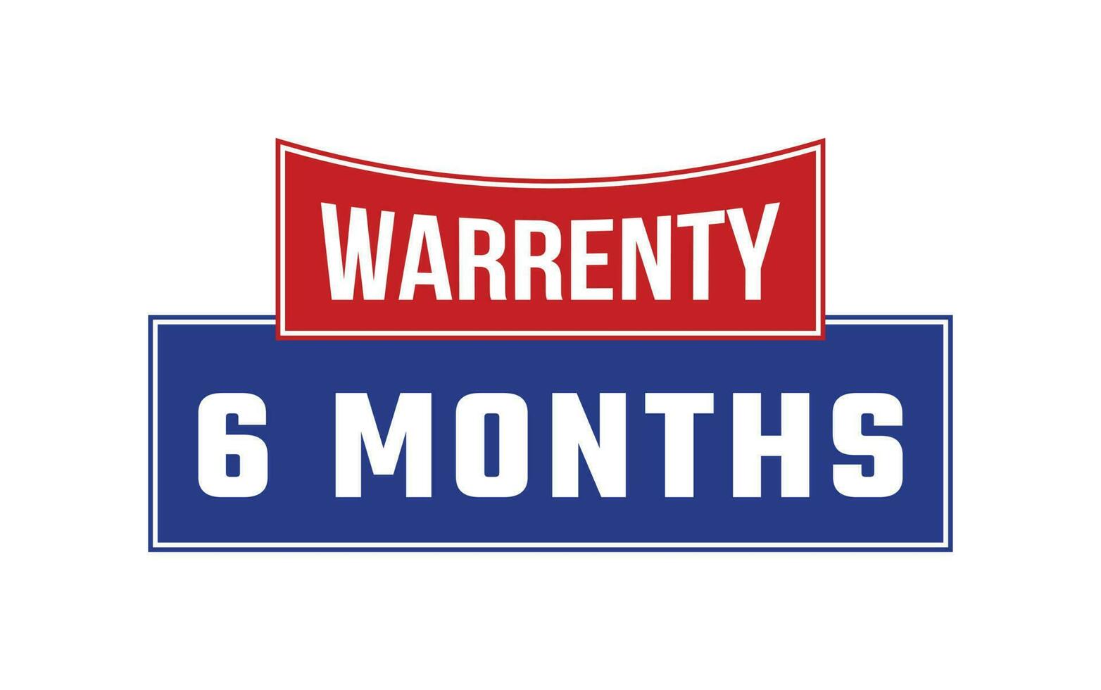 6 months warranty Seal Vector