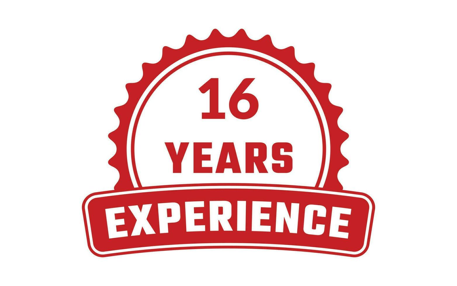 16 Years Experience Rubber Stamp vector