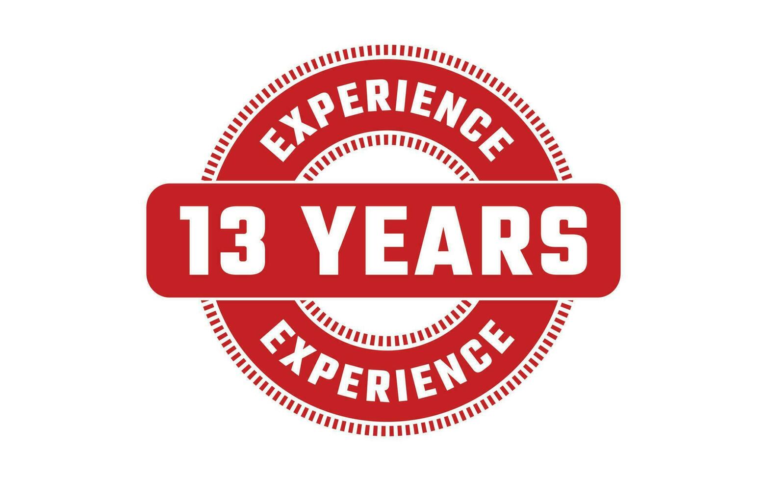 13 Years Experience Rubber Stamp vector