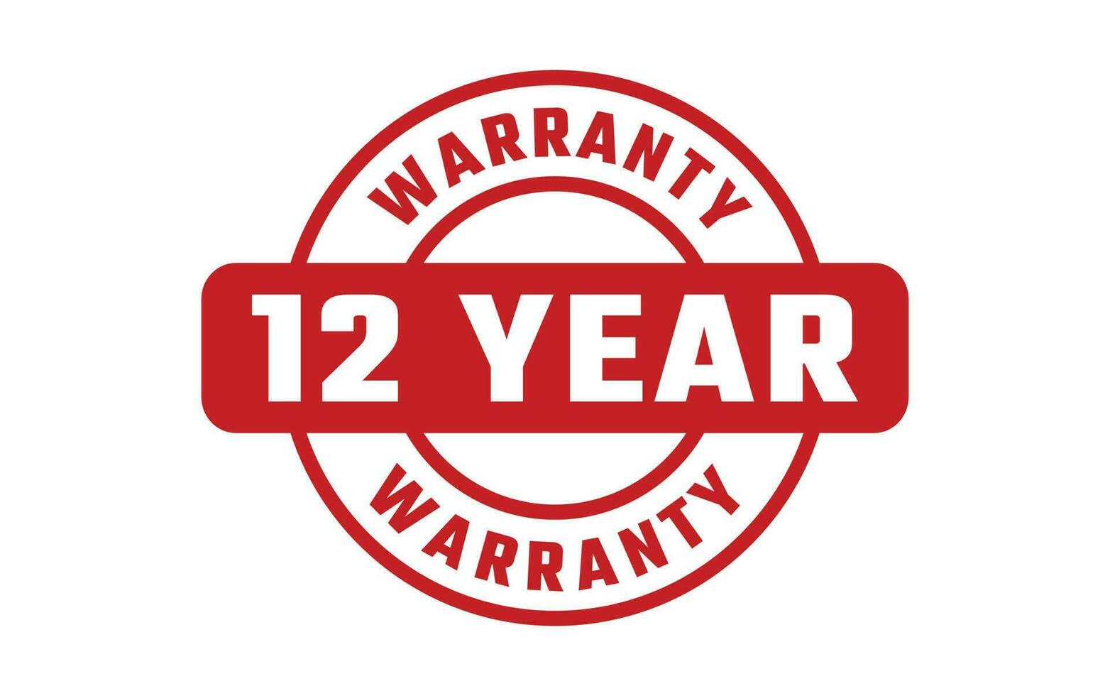 12 Year Warranty Rubber Stamp vector