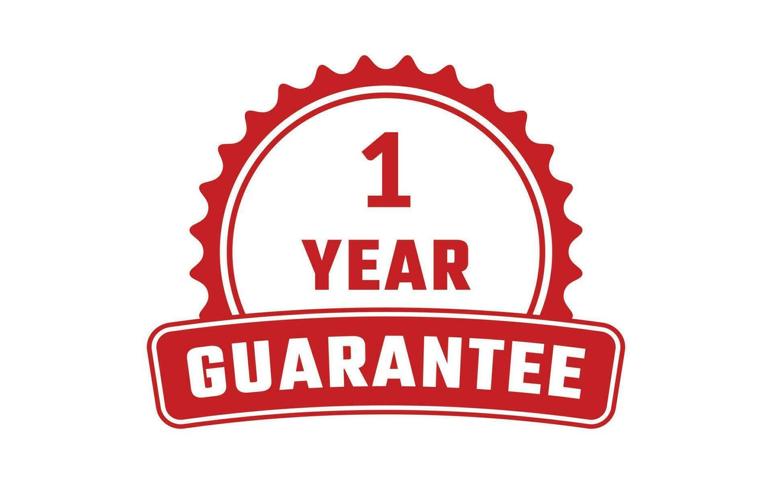 1 Year Guarantee Rubber Stamp vector