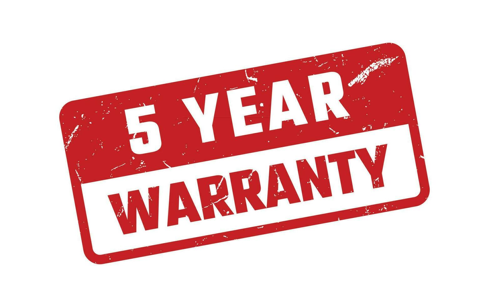 5 Year Warranty Rubber Stamp vector