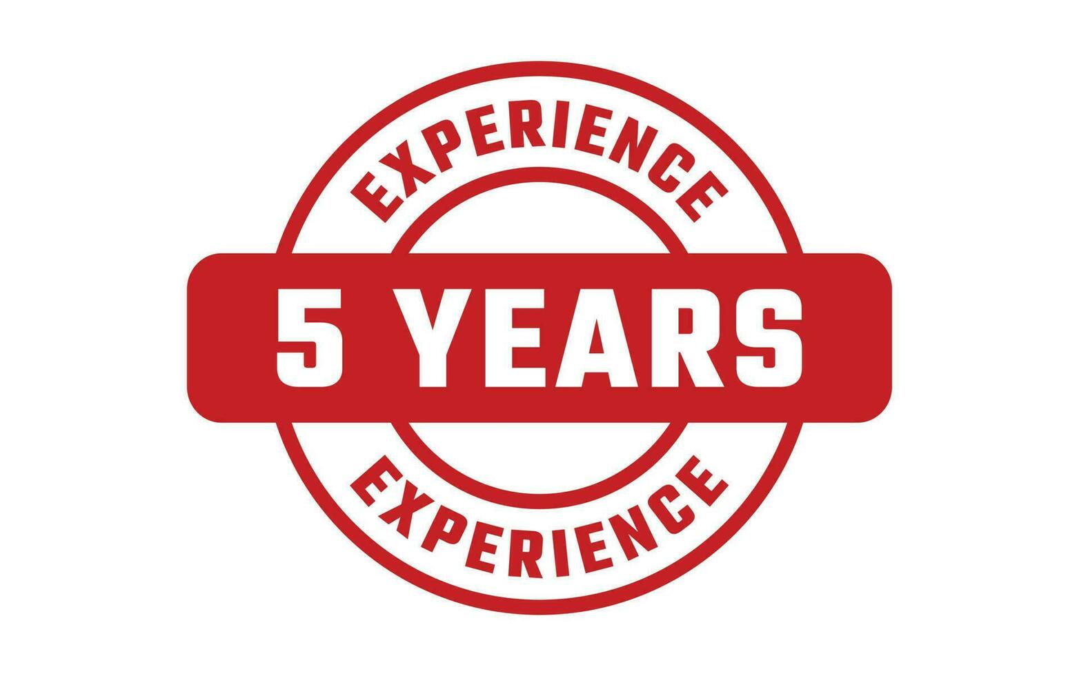 5 Years Experience Rubber Stamp vector