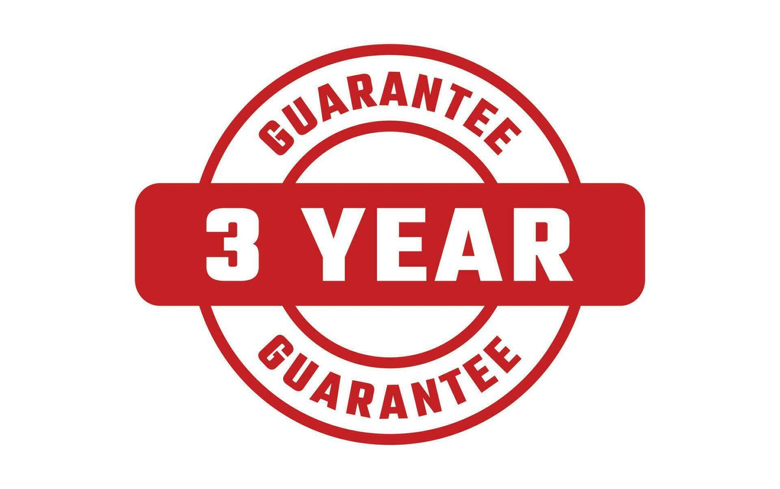 3 Year Guarantee Rubber Stamp vector