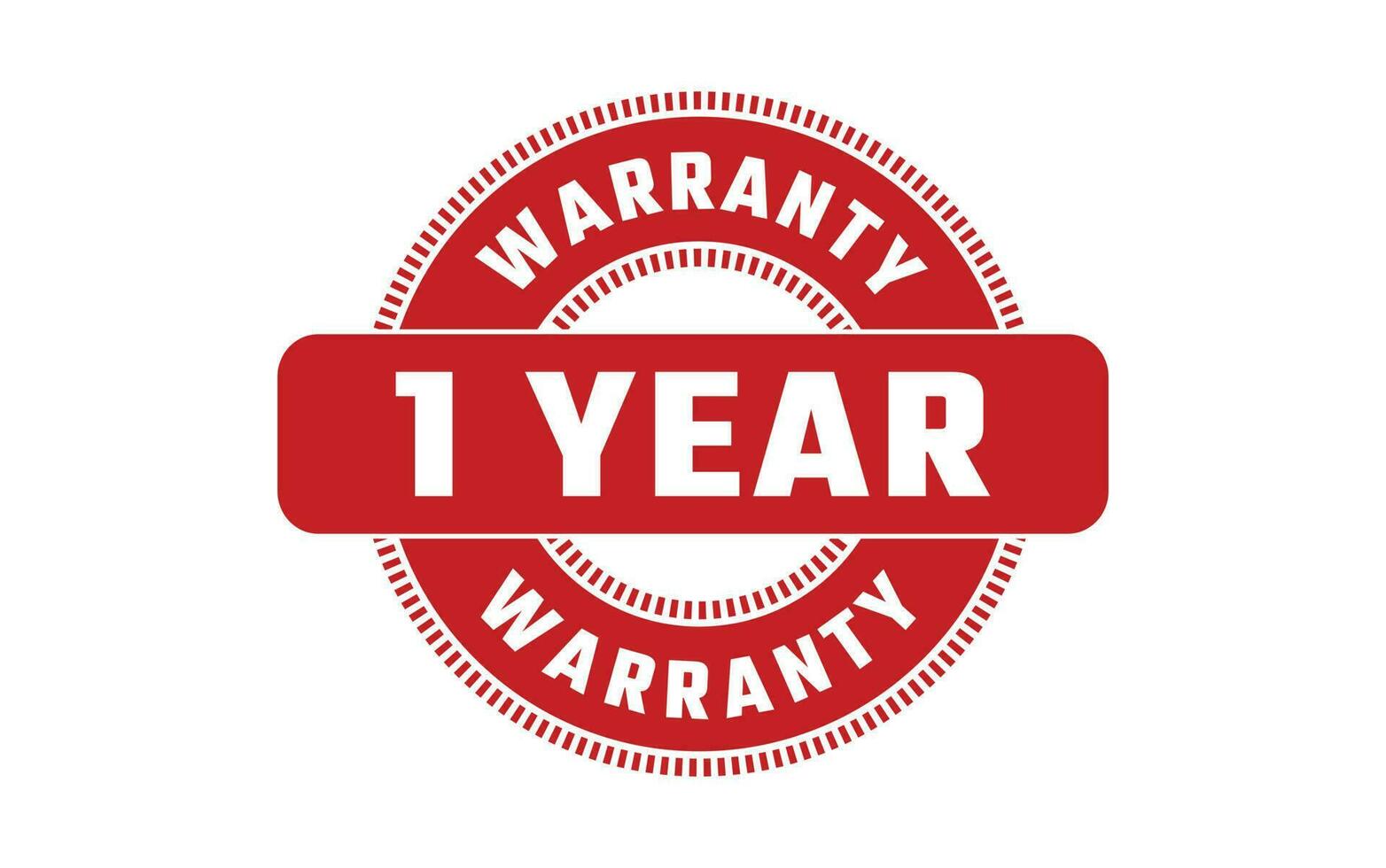 1 Year Warranty Rubber Stamp vector