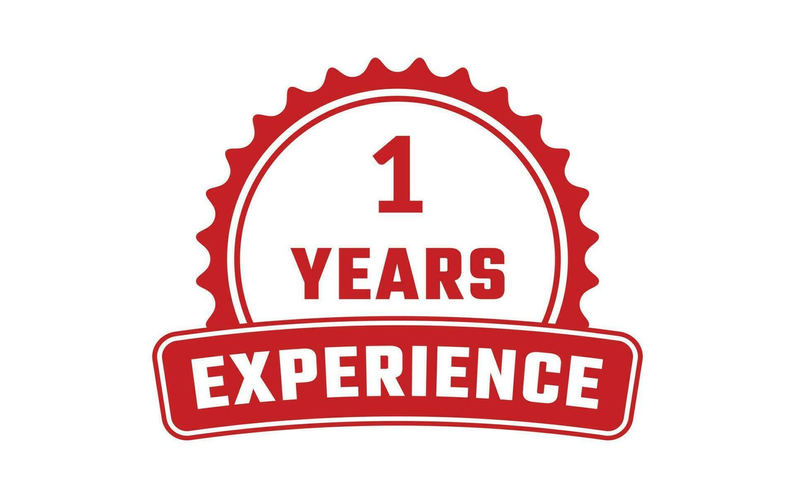 1 Years Experience Rubber Stamp vector