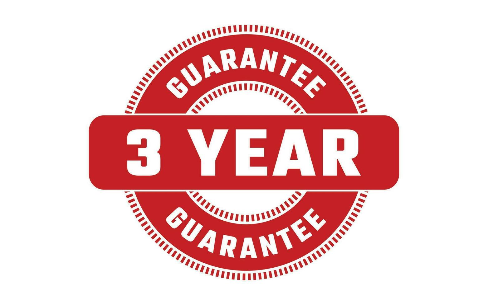 3 Year Guarantee Rubber Stamp vector