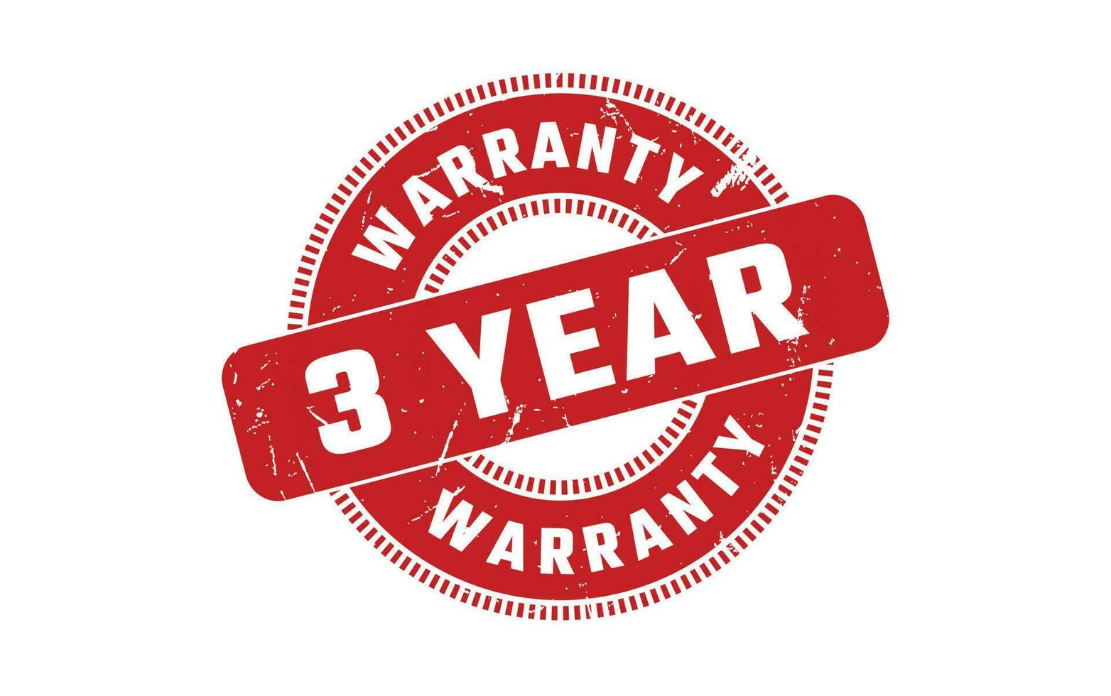 3 Year Warranty Rubber Stamp vector