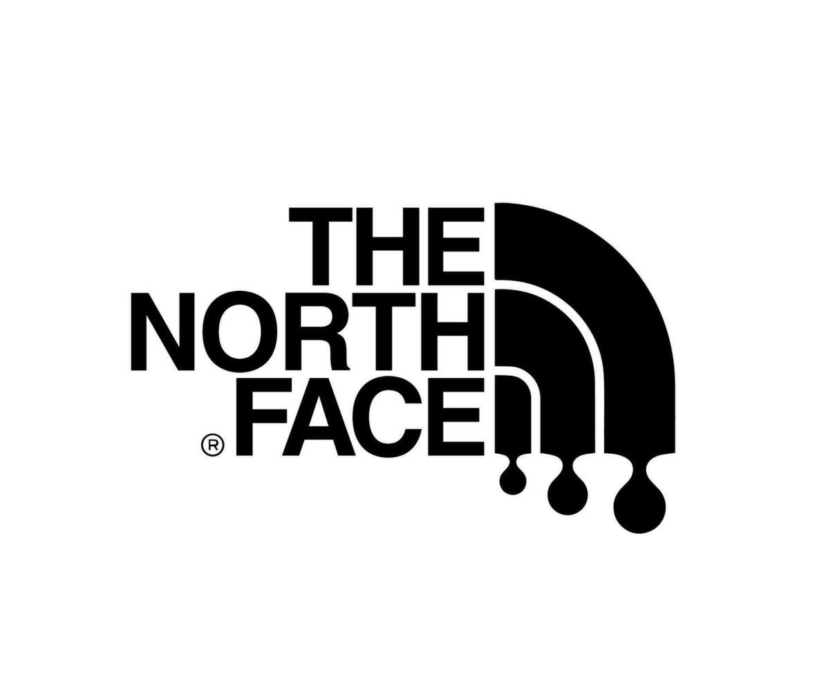 The North Face Brand Symbol Logo With Name Black Clothes Design Icon Abstract Vector Illustration