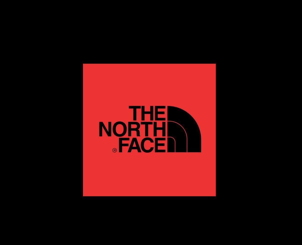 The North Face Brand Symbol Logo Red Clothes Design Icon Abstract Vector Illustration With Black Background