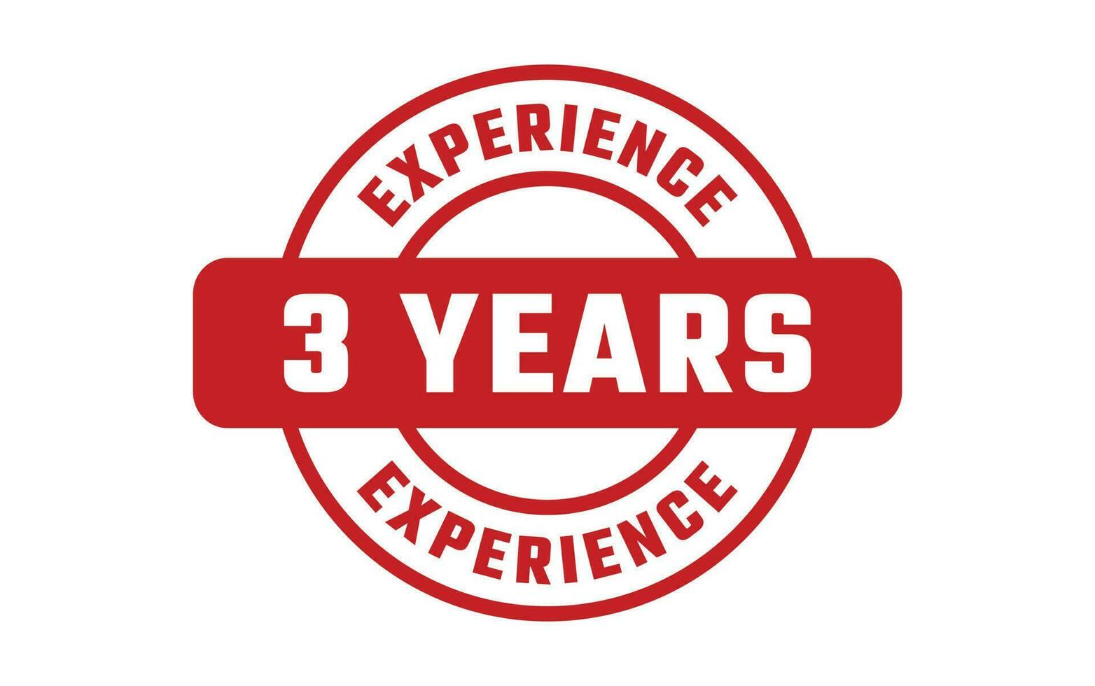 3 Years Experience Rubber Stamp vector