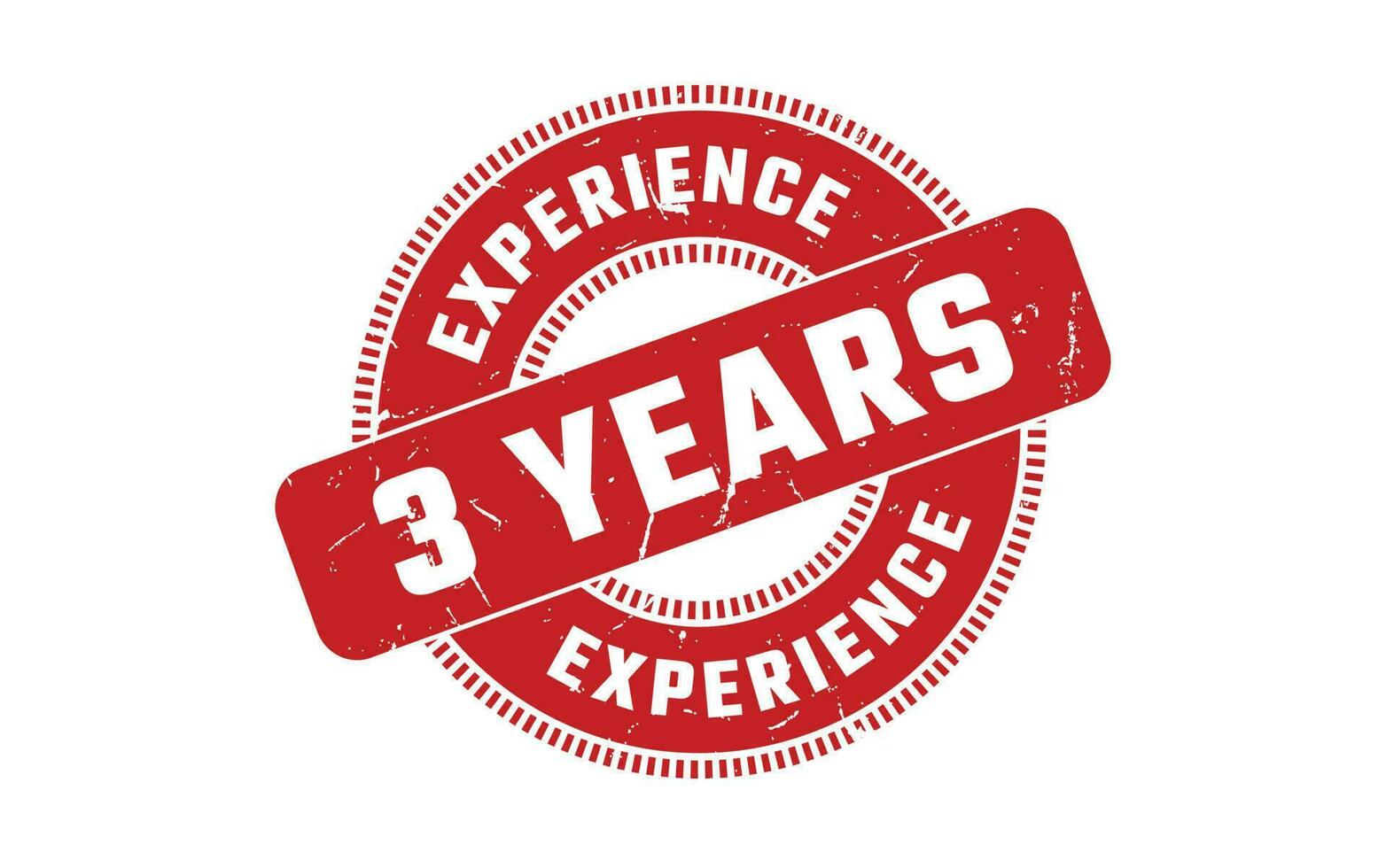 3 Years Experience Rubber Stamp vector