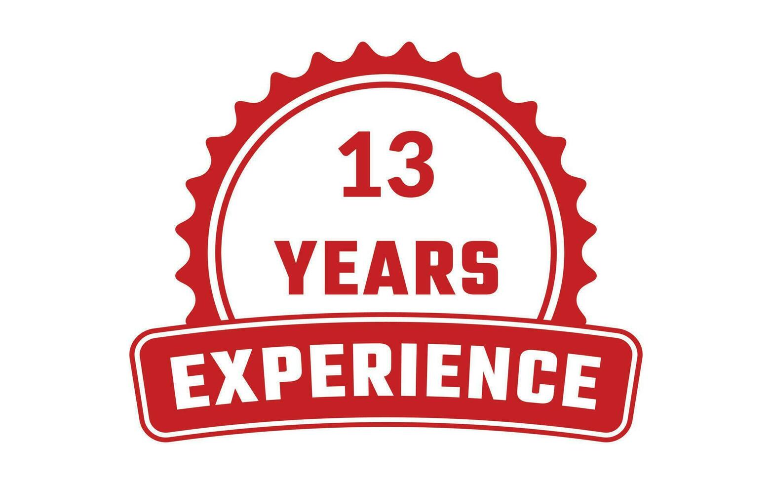 13 Years Experience Rubber Stamp vector