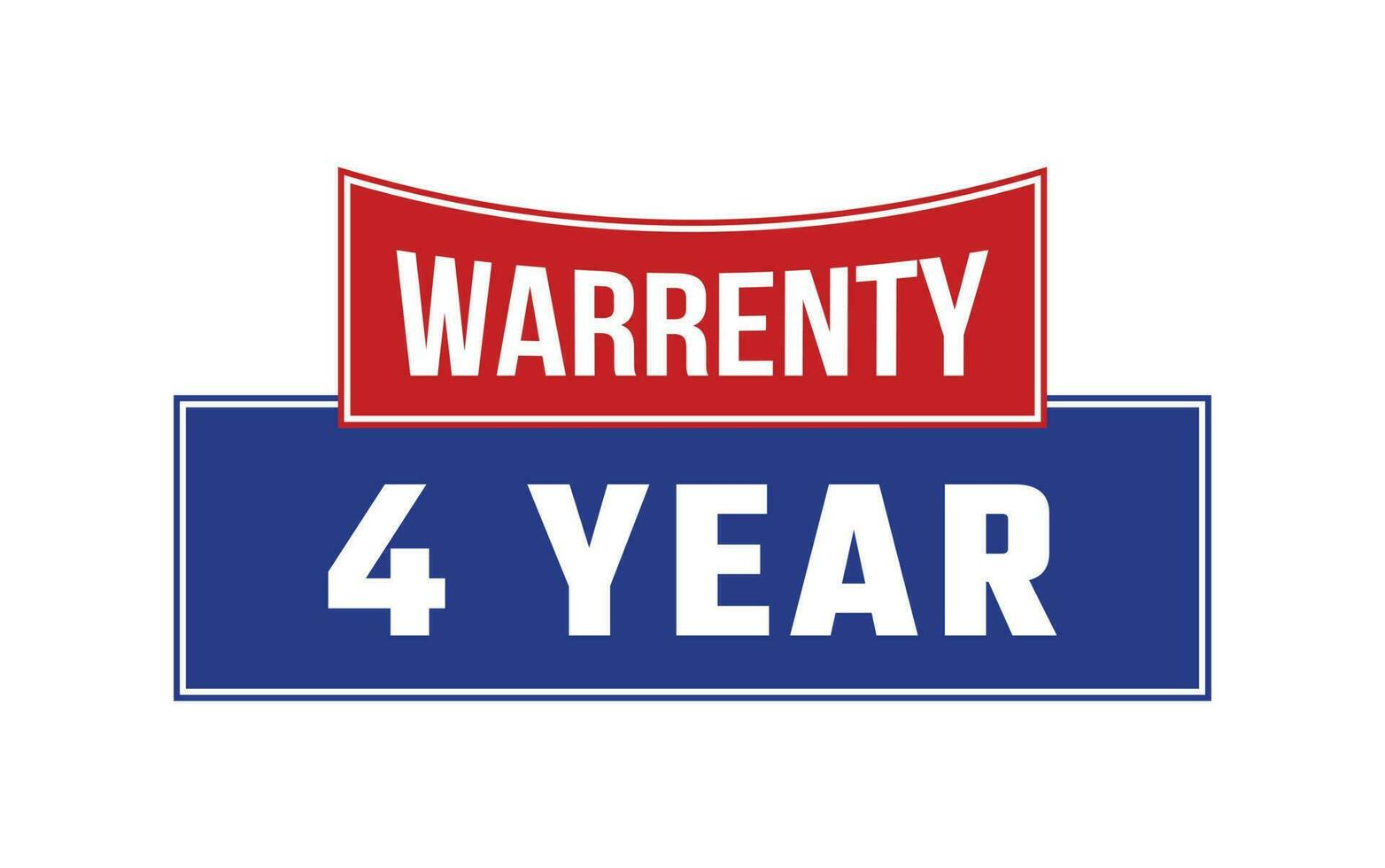 4 Year Warranty Seal Vector